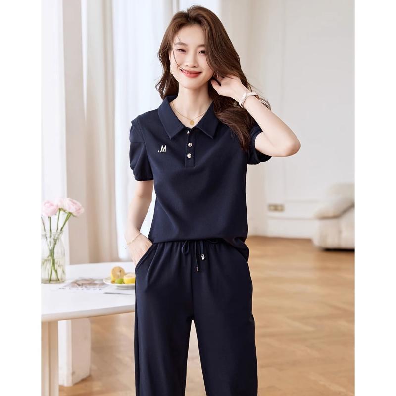 春 コーデ レディース ファッション オシャレ カワイイ シンプル きれいめ ナチュラル 上品カジュアル 婦人服 カジュアル スリム ポロ Tシャツ パンツ スーツ