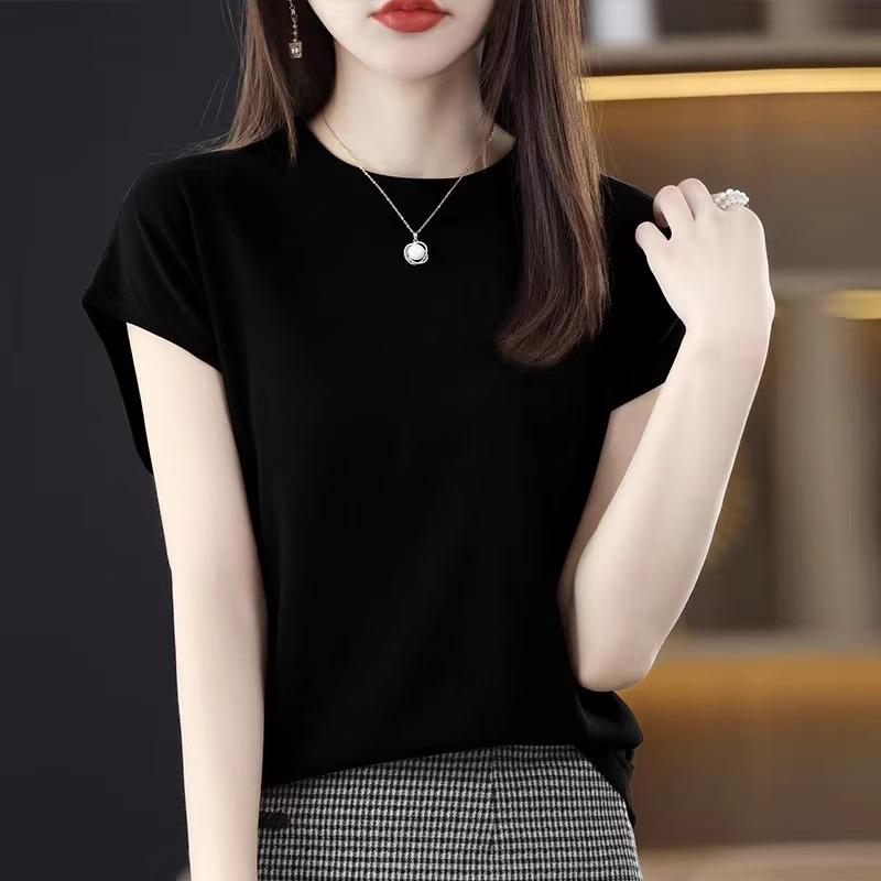 Other - 春 コーデ レディース ファッション オシャレ カワイイ シンプル きれいめ ナチュラル 上品カジュアル 婦人服 ハーフ タートルネック リネン スリム インナー 半袖 セーター