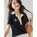 春 コーデ レディース ファッション オシャレ カワイイ シンプル きれいめ ナチュラル 上品カジュアル 婦人服 ポロ 半袖 コットン Tシャツ