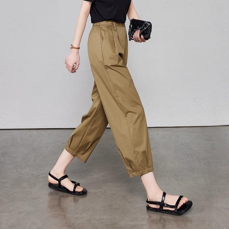 Nylon, Rayon, Polyester - 春 コーデ レディース ファッション オシャレ カワイイ シンプル きれいめ ナチュラル 上品カジュアル 婦人服 九分丈 細身 ゆったり ワイド パンツ カジュアル