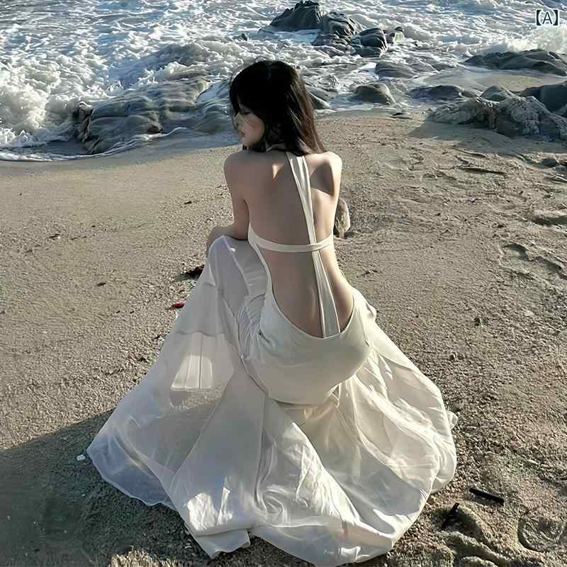 春 コーデ レディース ファッション オシャレ カワイイ シンプル きれいめ ナチュラル 上品カジュアル 婦人服 クロス ノースリーブ ホルターネック ロング スカート