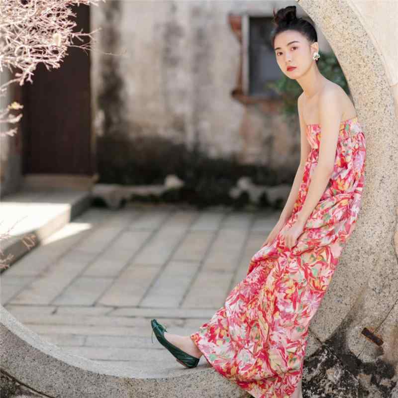 春 コーデ レディース ファッション オシャレ カワイイ シンプル きれいめ ナチュラル 上品カジュアル 婦人服 旅行 衣装 チューブ トップス バカンス バケーション ドレス スカート 海辺 フェアリー