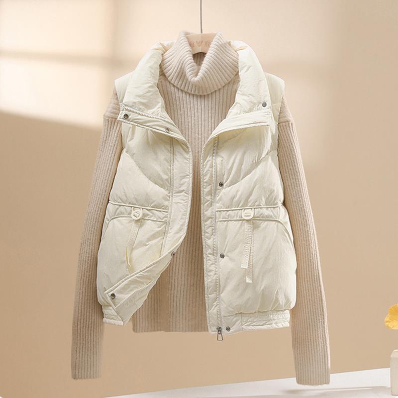 春 コーデ レディース ファッション オシャレ カワイイ シンプル きれいめ ナチュラル 上品カジュアル 婦人服 ベスト スタイルス ダウン カジュアル 防寒