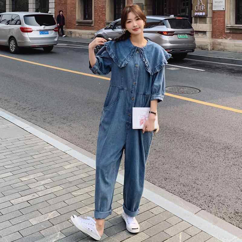 春 コーデ レディース ファッション オシャレ カワイイ シンプル きれいめ ナチュラル 上品カジュアル 婦人服 デニム ジャンプ スーツ 夏 カジュアル スリム ストレート