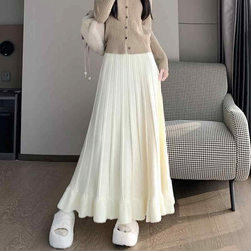 春 コーデ レディース ファッション オシャレ カワイイ シンプル きれいめ ナチュラル 上品カジュアル 婦人服 ベルベット ニット スカート ハイウエスト スリム Aライン アンブレラ 裾 ロング 春 コーデ レディース ファッション オシャレ カワイイ シンプル きれいめ ナチュラル 上品カジュアル 婦人服 ベルベット ニット スカート ハイウエスト スリム Aライン アンブレラ 裾 ロング