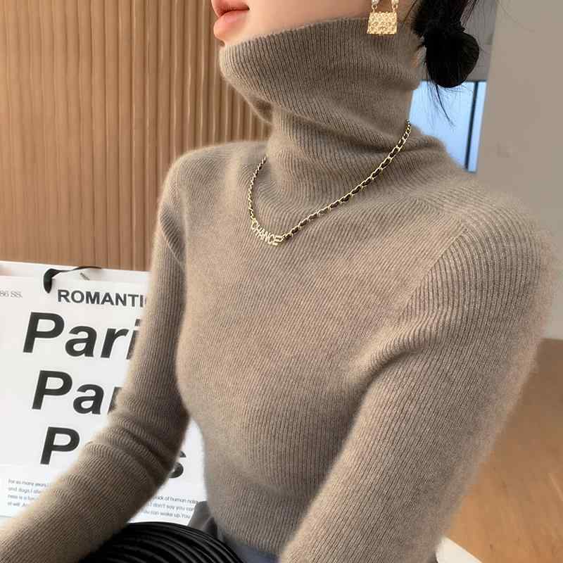 Rakuten - 春 コーデ レディース ファッション オシャレ カワイイ シンプル きれいめ ナチュラル 上品カジュアル 婦人服 パイル ネック セーター クラシック ハイエンド ソフト レイヤリング シャツ トップス タートルネック セーター