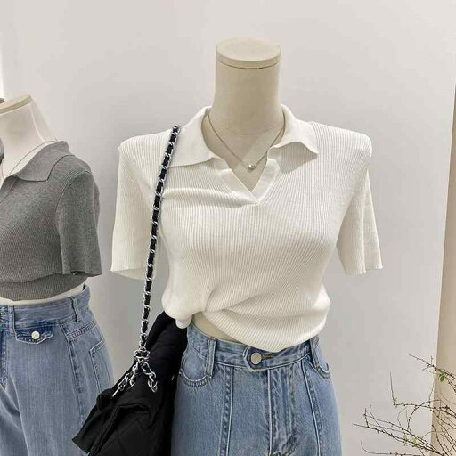 春 コーデ レディース ファッション オシャレ カワイイ シンプル きれいめ ナチュラル 上品カジュアル 婦人服 サマー ポロ セーター スリムフィット 半袖 薄手 Tシャツ ハイウエスト スリム ピット アウターウェア トップス 春 コーデ レディース ファッション オシャレ カワイイ シンプル きれいめ ナチュラル 上品カジュアル 婦人服 サマー ポロ セーター スリムフィット 半袖 薄手 Tシャツ ハイウエスト スリム ピット アウターウェア トップス
