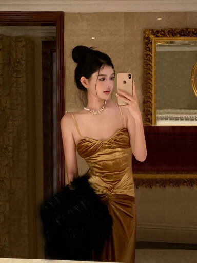 春 コーデ レディース ファッション オシャレ カワイイ シンプル きれいめ ナチュラル 上品カジュアル 婦人服 クラシック ゴールデン ベルベット ドレス ツイスト スリム プリーツ インナー カバー ロング スカート パーティー 春 コーデ レディース ファッション オシャレ カワイイ シンプル きれいめ ナチュラル 上品カジュアル 婦人服 クラシック ゴールデン ベルベット ドレス ツイスト スリム プリーツ インナー カバー ロング スカート パーティー
