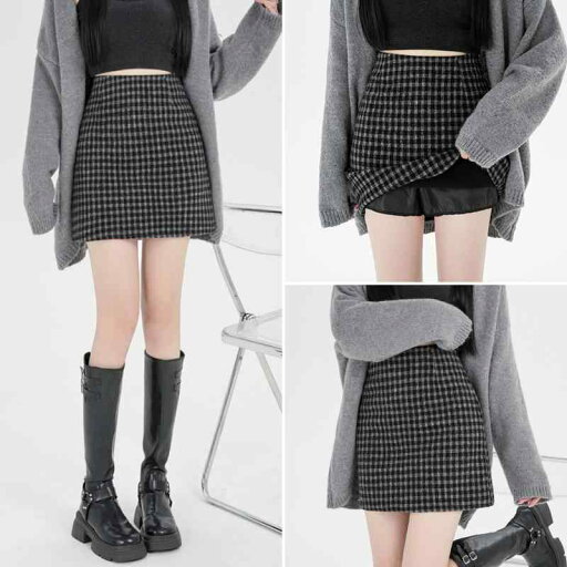 春 コーデ レディース ファッション オシャレ カワイイ シンプル きれいめ ナチュラル 上品カジュアル 婦人服 チェック柄 ウール スカート ハイウエスト スリム Aライン スカート 春 コーデ レディース ファッション オシャレ カワイイ シンプル きれいめ ナチュラル 上品カジュアル 婦人服 チェック柄 ウール スカート ハイウエスト スリム Aライン スカート