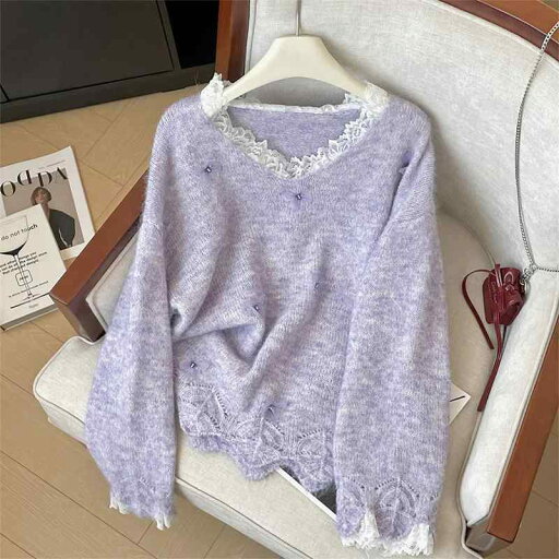 春 コーデ レディース ファッション オシャレ カワイイ シンプル きれいめ ナチュラル 上品カジュアル 婦人服 大きいサイズ 蝶 セーター ハイエンド 服 Vネック 春 コーデ レディース ファッション オシャレ カワイイ シンプル きれいめ ナチュラル 上品カジュアル 婦人服 大きいサイズ 蝶 セーター ハイエンド 服 Vネック