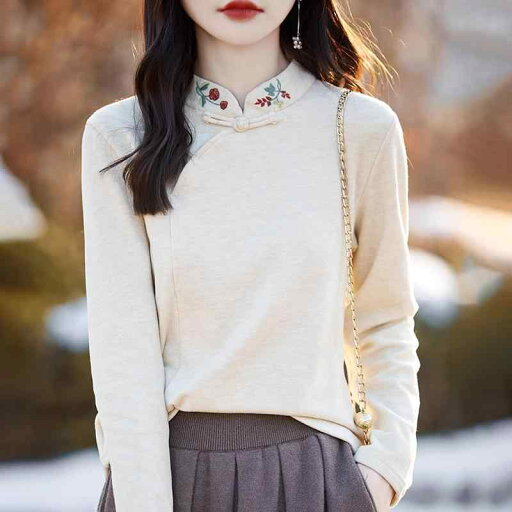 春 コーデ レディース ファッション オシャレ カワイイ シンプル きれいめ ナチュラル 上品カジュアル 婦人服 レイヤリング シャツ ボタン付き トップス ハイエンド チャイナ 春 コーデ レディース ファッション オシャレ カワイイ シンプル きれいめ ナチュラル 上品カジュアル 婦人服 レイヤリング シャツ ボタン付き トップス ハイエンド チャイナ