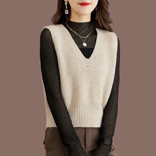 春 コーデ レディース ファッション オシャレ カワイイ シンプル きれいめ ナチュラル 上品カジュアル 婦人服 ハイエンド セーター ベスト ウール ニット トップス Vネック 春 コーデ レディース ファッション オシャレ カワイイ シンプル きれいめ ナチュラル 上品カジュアル 婦人服 ハイエンド セーター ベスト ウール ニット トップス Vネック