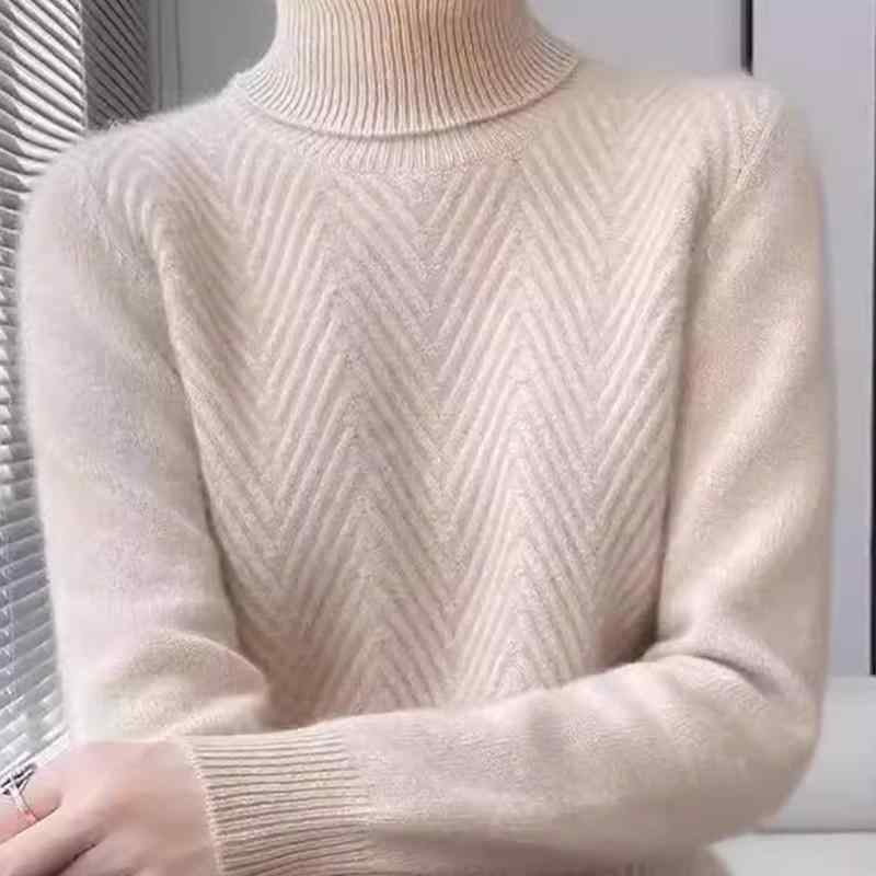春 コーデ レディース ファッション オシャレ カワイイ シンプル きれいめ ナチュラル 上品カジュアル 婦人服 セーター ニット シャツ ソフト ハイネック 防寒 トップス
