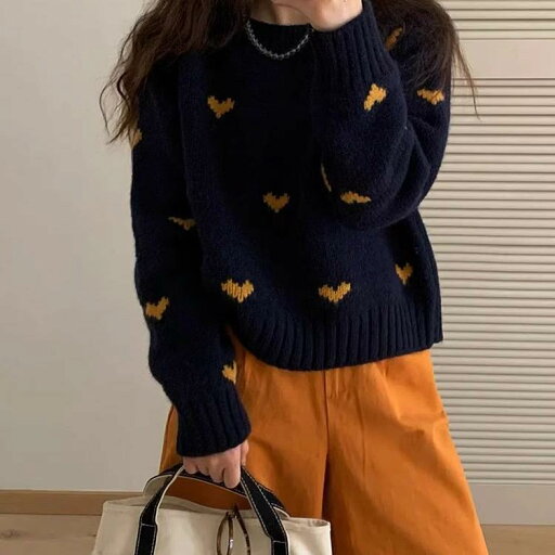 春 コーデ レディース ファッション オシャレ カワイイ シンプル きれいめ ナチュラル 上品カジュアル 婦人服 ジャカード ラウンドネック セーター ハイエンド スプル オーバー トップス 春 コーデ レディース ファッション オシャレ カワイイ シンプル きれいめ ナチュラル 上品カジュアル 婦人服 ジャカード ラウンドネック セーター ハイエンド スプル オーバー トップス