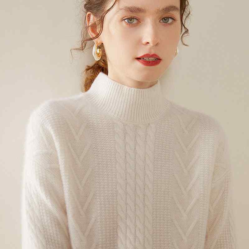 春 コーデ レディース ファッション オシャレ カワイイ シンプル きれいめ ナチュラル 上品カジュアル 婦人服 セーター ハーフ タートルネック ニット ベース ゆったり インナーウェア