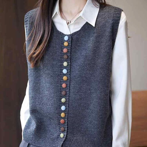 春 コーデ レディース ファッション オシャレ カワイイ シンプル きれいめ ナチュラル 上品カジュアル 婦人服 フレンチ クラシック カラフル ボタン ラウンドネック ニット ベスト カーディガン ノースリーブベスト セーター トップス 春 コーデ レディース ファッション オシャレ カワイイ シンプル きれいめ ナチュラル 上品カジュアル 婦人服 フレンチ クラシック カラフル ボタン ラウンドネック ニット ベスト カーディガン ノースリーブベスト セーター トップス
