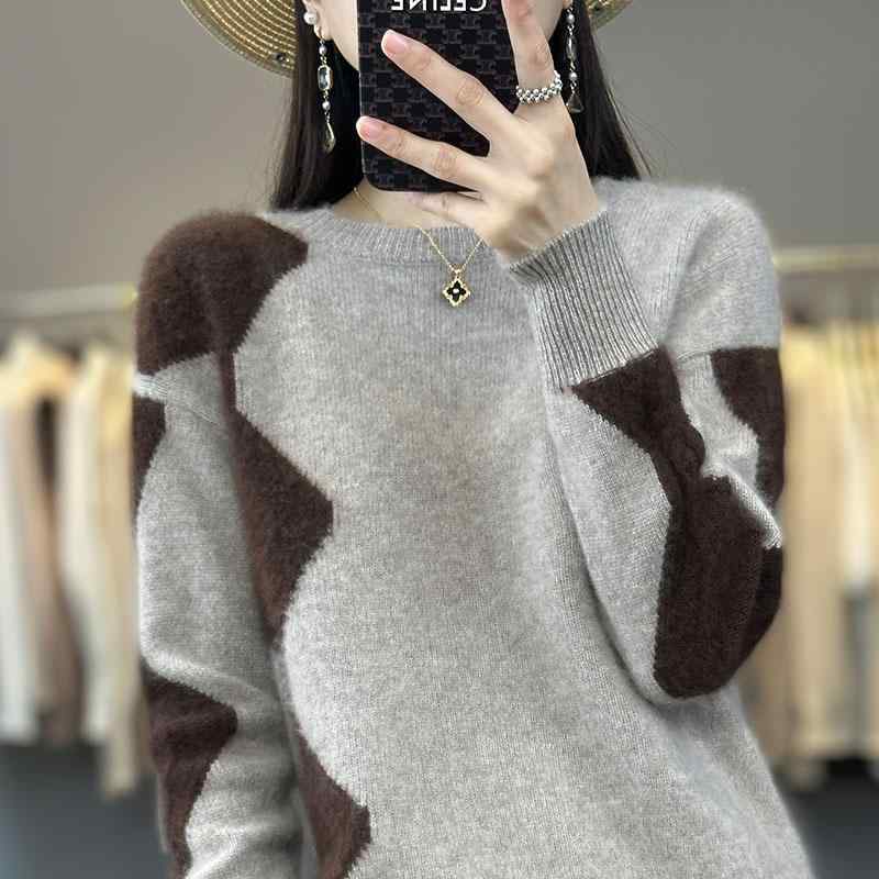 Rakuten - 春 コーデ レディース ファッション オシャレ カワイイ シンプル きれいめ ナチュラル 上品カジュアル 婦人服 ニット レイヤリング シャツ スタイリッシュ スリム セーター ハイエンド トップス