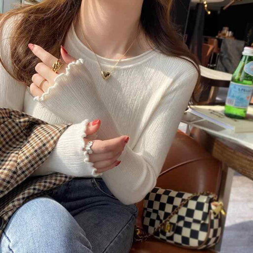 春 コーデ レディース ファッション オシャレ カワイイ シンプル きれいめ ナチュラル 上品カジュアル 婦人服 フリル レイヤリング シャツ ブラック ハーフ ハイネック セーター ホワイト ニット トップス 春 コーデ レディース ファッション オシャレ カワイイ シンプル きれいめ ナチュラル 上品カジュアル 婦人服 フリル レイヤリング シャツ ブラック ハーフ ハイネック セーター ホワイト ニット トップス