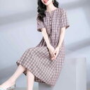 春 コーデ レディース ファッション オシャレ カワイイ シンプル きれいめ ナチュラル 上品カジュアル 婦人服 ハイエンド コットン 麻 ワンピース 夏 カジ...