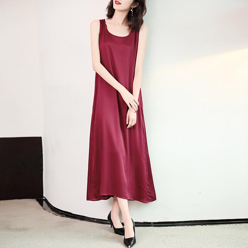 春 コーデ レディース ファッション オシャレ カワイイ シンプル きれいめ ナチュラル 上品カジュアル 婦人服 ベスト ドレス ミドル丈 ベース 夏 インナーウェア 赤 スリミング スカート