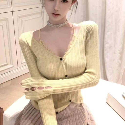 春 コーデ レディース ファッション オシャレ カワイイ シンプル きれいめ ナチュラル 上品カジュアル 婦人服 レース ステッチニット セーター インナーウェア レイヤリング シャツ 長袖 トップス 春 コーデ レディース ファッション オシャレ カワイイ シンプル きれいめ ナチュラル 上品カジュアル 婦人服 レース ステッチニット セーター インナーウェア レイヤリング シャツ 長袖 トップス