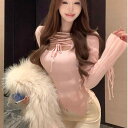春 コーデ レディース ファッション オシャレ カワイイ シンプル きれいめ ナチュラル 上品カジュアル 婦人服 長袖 Tシャツ ストラップ インナーウェア トップス レイヤリング