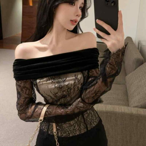 春 コーデ レディース ファッション オシャレ カワイイ シンプル きれいめ ナチュラル 上品カジュアル 婦人服 ベルベット レース レイヤリング シャツ ハイエンド シック ウエスト スリミング トップス 春 コーデ レディース ファッション オシャレ カワイイ シンプル きれいめ ナチュラル 上品カジュアル 婦人服 ベルベット レース レイヤリング シャツ ハイエンド シック ウエスト スリミング トップス