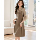 レディースファッション　おしゃれ　かわいい　女性用　　韓国ファッション ステッチ ドレス デザイン スリム ドレス