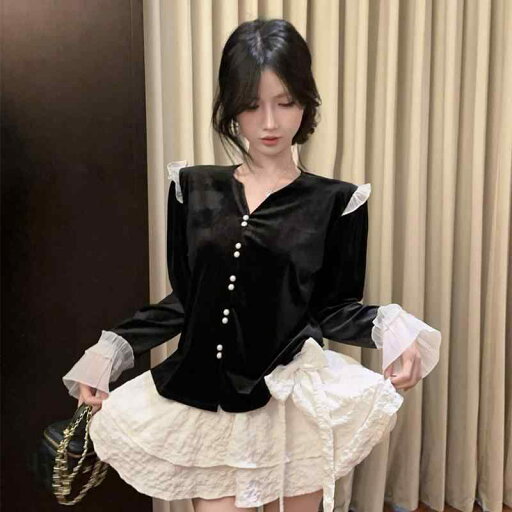 春 コーデ レディース ファッション オシャレ カワイイ シンプル きれいめ ナチュラル 上品カジュアル 婦人服 フレンチ クラシック スーツ メッシュ ステッチ スリーブ ベルベット ハイエンド シャツ スタイリッシュ トップス 春 コーデ レディース ファッション オシャレ カワイイ シンプル きれいめ ナチュラル 上品カジュアル 婦人服 フレンチ クラシック スーツ メッシュ ステッチ スリーブ ベルベット ハイエンド シャツ スタイリッシュ トップス