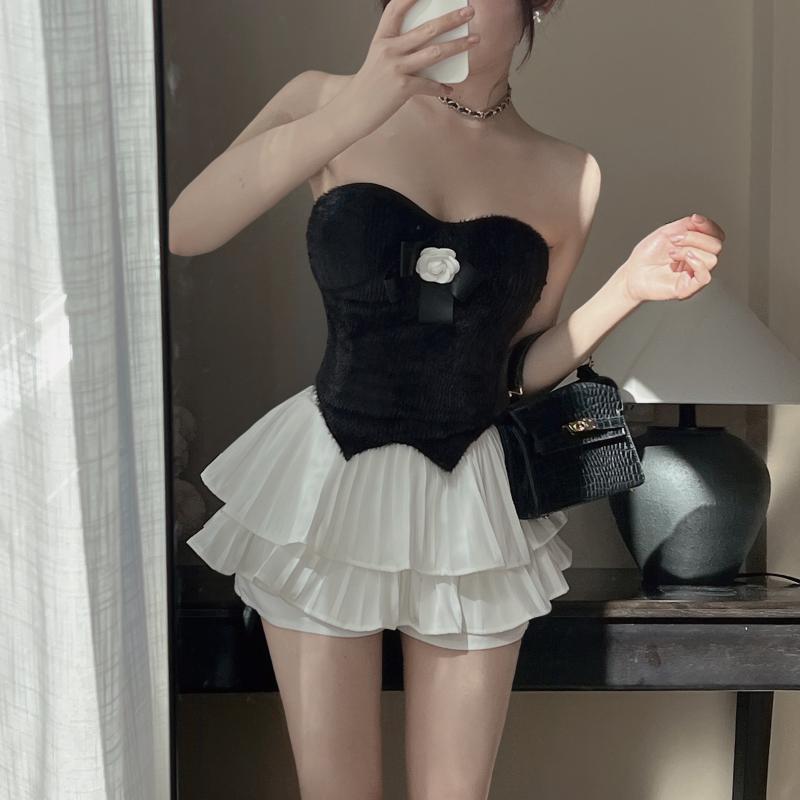 春 コーデ レディース ファッション オシャレ カワイイ シンプル きれいめ ナチュラル 上品カジュアル 婦人服 フレンチ風シック リボン キャミソール トップス スカート