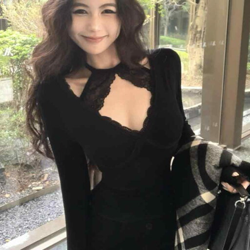 春 コーデ レディース ファッション オシャレ カワイイ シンプル きれいめ ナチュラル 上品カジュアル 婦人服 ホルターネック レース ベース レイヤー インナーウェア ハイエンド 長袖 Tシャツ 春 コーデ レディース ファッション オシャレ カワイイ シンプル きれいめ ナチュラル 上品カジュアル 婦人服 ホルターネック レース ベース レイヤー インナーウェア ハイエンド 長袖 Tシャツ