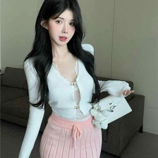 春 コーデ レディース ファッション オシャレ カワイイ シンプル きれいめ ナチュラル 上品カジュアル 婦人服 ハイエンド 衣装 Vネック 長袖 ニット カーディガン トップス スリム プリーツスカート ツーピース スーツ 春 コーデ レディース ファッション オシャレ カワイイ シンプル きれいめ ナチュラル 上品カジュアル 婦人服 ハイエンド 衣装 Vネック 長袖 ニット カーディガン トップス スリム プリーツスカート ツーピース スーツ