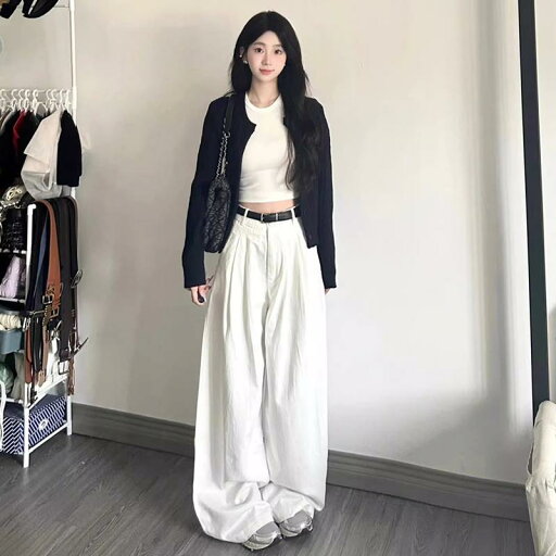 春 コーデ レディース ファッション オシャレ カワイイ シンプル きれいめ ナチュラル 上品カジュアル 婦人服 ホワイト ワイドレッグ ジーンズ ゆったり ストレート フロア レングス パンツ カジュアル 快適 春 コーデ レディース ファッション オシャレ カワイイ シンプル きれいめ ナチュラル 上品カジュアル 婦人服 ホワイト ワイドレッグ ジーンズ ゆったり ストレート フロア レングス パンツ カジュアル 快適