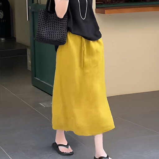 春 コーデ レディース ファッション オシャレ カワイイ シンプル きれいめ ナチュラル 上品カジュアル 婦人服 ゆったり ドローストリング リネン スカート スリム カジュアル スリット ロング 春 コーデ レディース ファッション オシャレ カワイイ シンプル きれいめ ナチュラル 上品カジュアル 婦人服 ゆったり ドローストリング リネン スカート スリム カジュアル スリット ロング