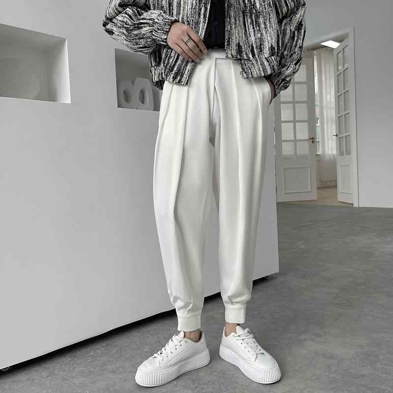Rakuten - スーツパンツ 男性用 レジャー パンツ スタイル カジュアル ファッション ハーフ丈 ゆったり シルエット