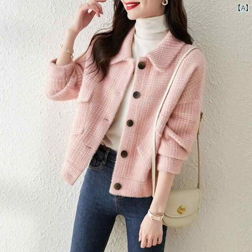 レディース ファッション オシャレ カワイイ 女性用 秋 スタイル 長袖 スタイル ショート コート ラペル チェック柄 コート レディース ファッション オシャレ カワイイ 女性用 秋 スタイル 長袖 スタイル ショート コート ラペル チェック柄 コート