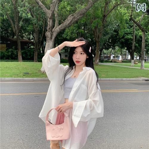 レディース ファッション オシャレ カワイイ 女性用 春 シャツ ゆったり アウターウェア 薄手 デザイン トップス 夏 日焼け防止 カーディガンジャケット レディース ファッション オシャレ カワイイ 女性用 春 シャツ ゆったり アウターウェア 薄手 デザイン トップス 夏 日焼け防止 カーディガンジャケット