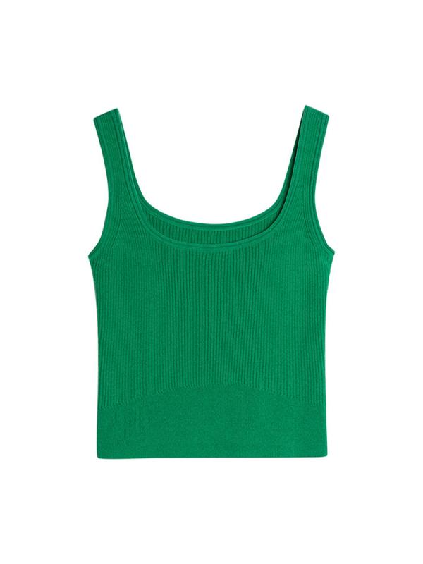 レディース 大人 きれいめ シンプル 上品 着回し ベーシック カジュアル ナチュラル ロングシーズン レトロ スクエアネック キャミソールインナートップ ハイエンド シック ノースリーブ ベースレイヤー