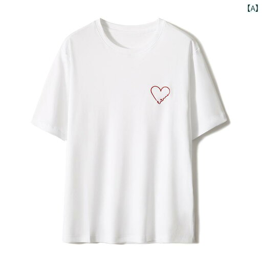 レディース ファッション オシャレ カワイイ 女性用 刺繍 白 T シャツ カウント ソフトコットン 半袖 T シャツ トップ レディース ファッション オシャレ カワイイ 女性用 刺繍 白 T シャツ カウント ソフトコットン 半袖 T シャツ トップ
