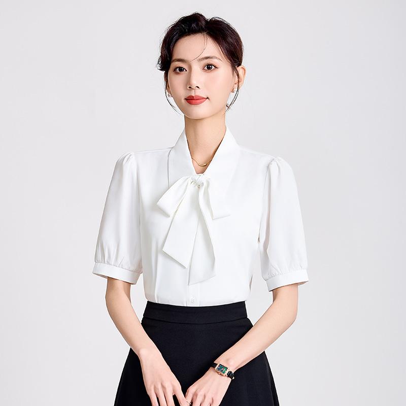 春 コーデ レディース ファッション オシャレ カワイイ シンプル きれいめ ナチュラル 上品カジュアル 婦人服 白 シャツ 夏 半袖 面接ウェア フォーマル 仕事 トップス スーツ シフォン
