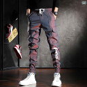メンズ ファッション オシャレ 男性用 シンプル 大人 かっこいい カジュアル ストリート ヒップホップ HipHop カラフル 反射 ストリート パンツ 春 パンツ スリムフィット
