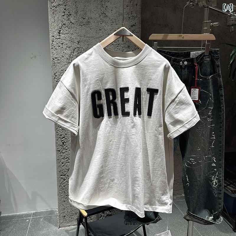 メンズ ヘビーウェイト 黒Tシャツ ラウンドネック