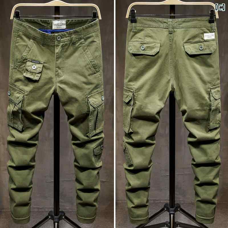 メンズ ファッション オシャレ 男性用 シンプル 大人 かっこいい カジュアル ストリート ヒップホップ HipHop 黒 スリムフィット パンツ 綿 パンツ