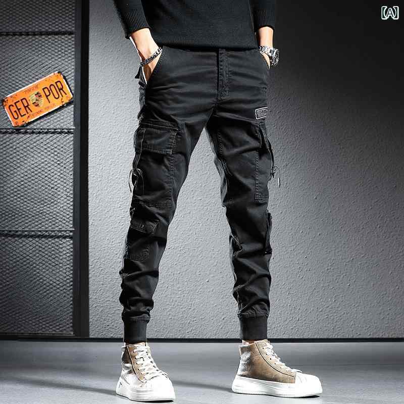 メンズ ファッション オシャレ 男性用 シンプル 大人 かっこいい カジュアル ストリート ヒップホップ HipHop 黒 スリムフィット マル..