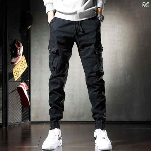 メンズ ファッション オシャレ 男性用 シンプル 大人 かっこいい カジュアル ストリート ヒップホップ HipHop 黒 マルチ パンツ スリム フィート メンズ ファッション オシャレ 男性用 シンプル 大人 かっこいい カジュアル ストリート ヒップホップ HipHop 黒 マルチ パンツ スリム フィート