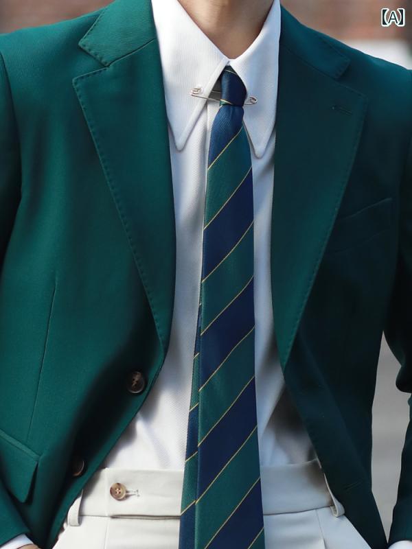 メンズ ファッション 服 用 オシャレ シンプル 大人 かっこいい 大きいサイズ ストリート 紳士服 アメリカン カレッジ グリーン スリムフィット スーツ デイリー 単品 ブレスト カジュアル ジャケット