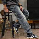 メンズ ファッション オシャレ 男性用 シンプル 大人 かっこいい カジュアル ストリート ヒップホップ HipHop アメカジ レトロ ジーンズ ルーズ ストレート スリム パンツ 厚手