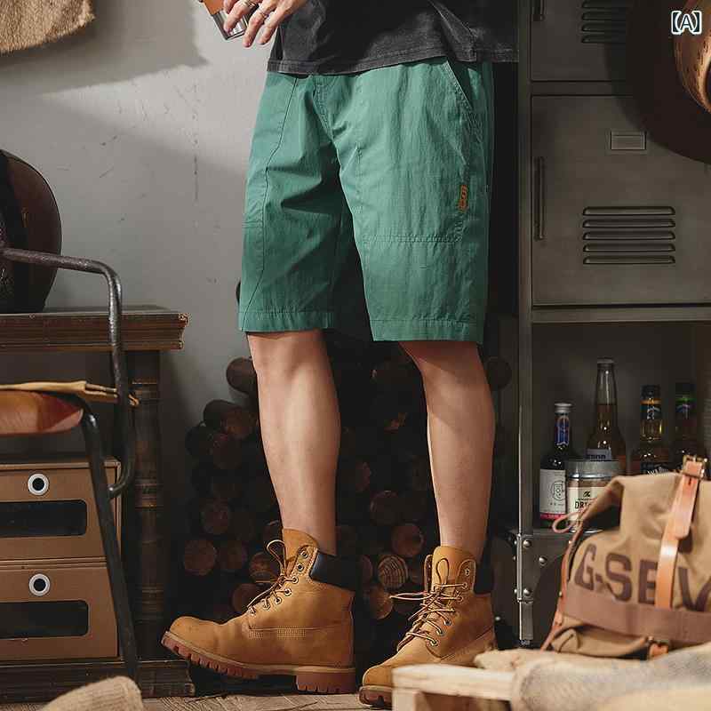 Short, Half Pants - メンズ ファッション オシャレ 男性用 シンプル 大人 かっこいい カジュアル ストリート ヒップホップ HipHop 速乾 ショーツ 夏 ルーズ ハーフパンツ 薄手 パンツ