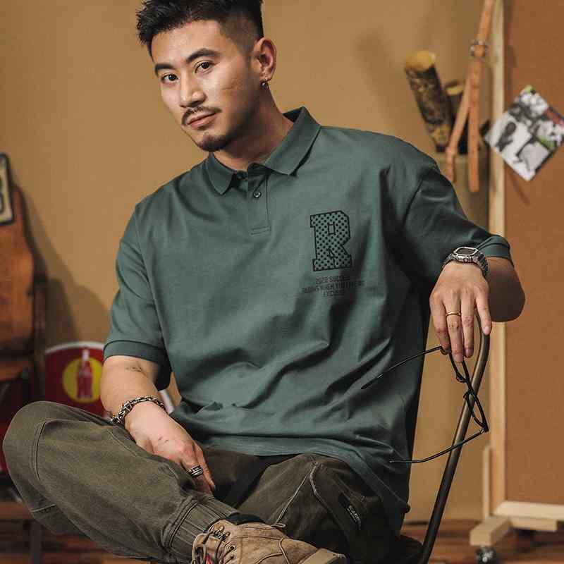 メンズ ファッション オシャレ 男性用 シンプル 大人 かっこいい カジュアル ストリート ヒップホップ HipHop 夏 アメカジ ワークウェア ポロシャツ トップス 綿 半袖 T シャツ