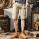 メンズ ファッション オシャレ 男性用 シンプル 大人 かっこいい カジュアル ストリート ヒップホップ HipHop アメカジ スタイル カーゴ ショーツ 夏 アウトドア ルーズ ハーフ パンツ レトロ パンツ